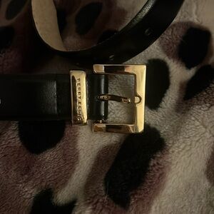 Black belt with gold buckle Perry Ellis